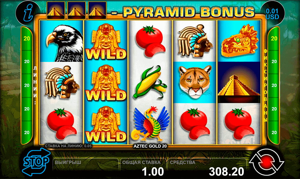 Wild символ в Aztec Gold Wild символ в Aztec Gold